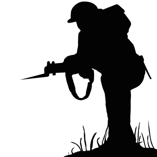 Free Soldier Black And White Silhouette Joint Clipart Clipart Transparent Background