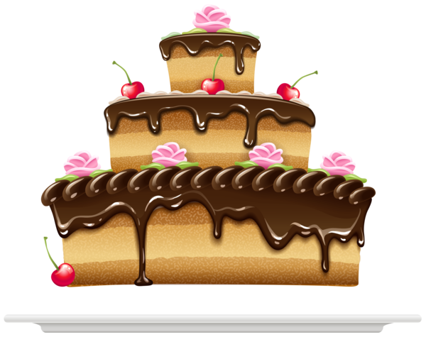 Free Happy Chocolate Cake Cake Torte Clipart Clipart Transparent Background
