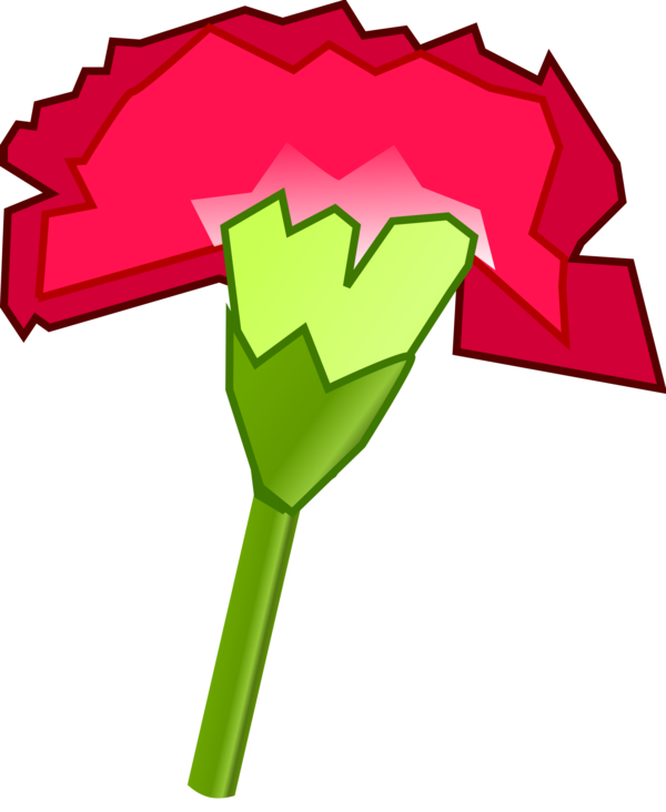 Free Carnation Leaf Line Flower Clipart Clipart Transparent Background