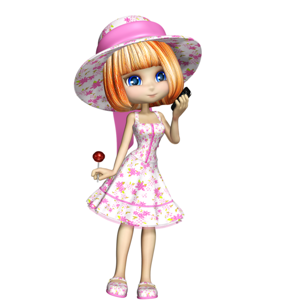 Free Child Doll Figurine Barbie Clipart Clipart Transparent Background