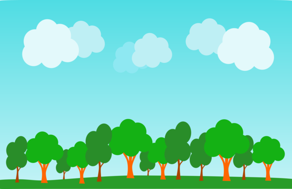 Free Cloud Tree Sky Leaf Clipart Clipart Transparent Background