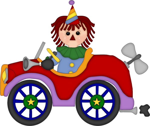 Free Clown Vehicle Play Toy Clipart Clipart Transparent Background