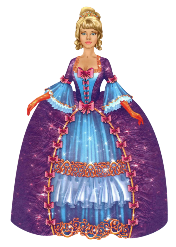 Free Dress Doll Costume Barbie Clipart Clipart Transparent Background