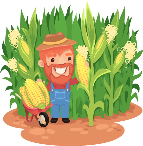 Free Farmer Plant Food Cartoon Clipart Clipart Transparent Background