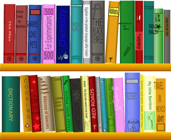 Free Book Bookcase Shelf Shelving Clipart Clipart Transparent Background