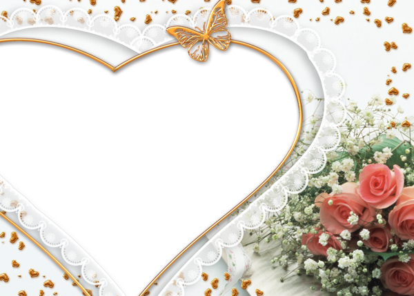 Free Wedding Heart Love Flower Clipart Clipart Transparent Background