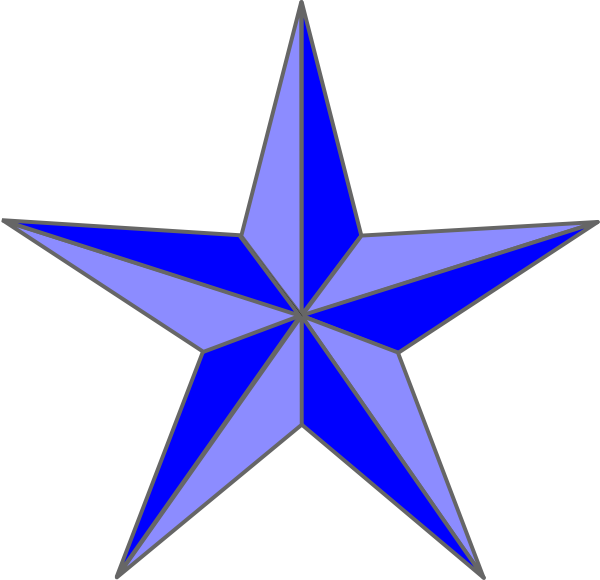 Free Sailor Star Cobalt Blue Line Clipart Clipart Transparent Background