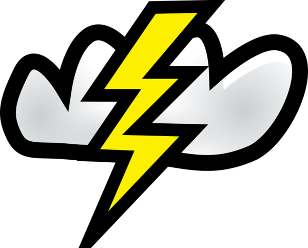 Free Lightning Text Logo Line Clipart Clipart Transparent Background