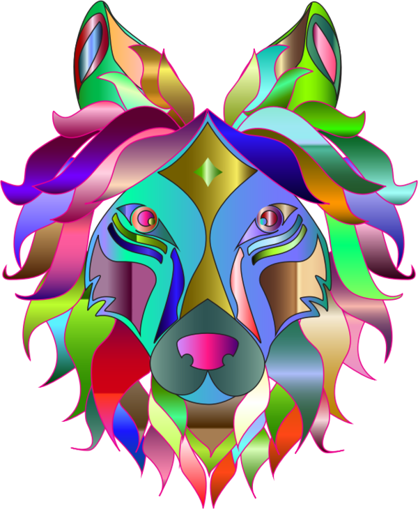 Free Wolf Leaf Headgear Symmetry Clipart Clipart Transparent Background