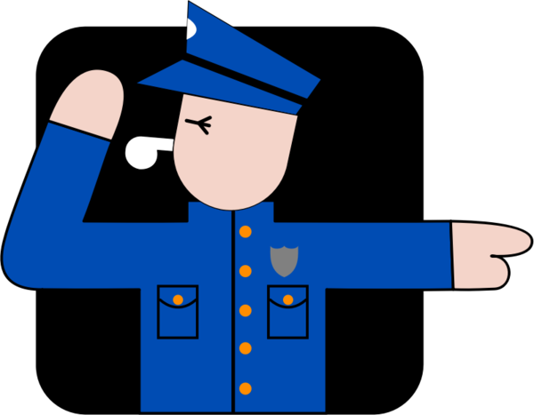 Free Police Cartoon Line Clipart Clipart Transparent Background