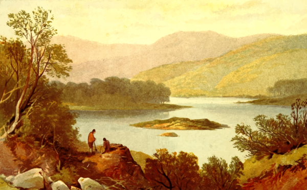 Free Landscape Painting Watercolor Paint Loch Clipart Clipart Transparent Background