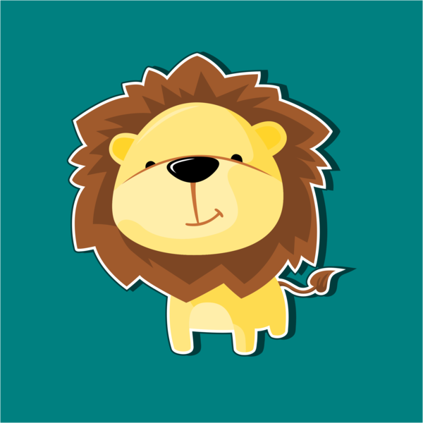 Free Lion Cartoon Nose Head Clipart Clipart Transparent Background