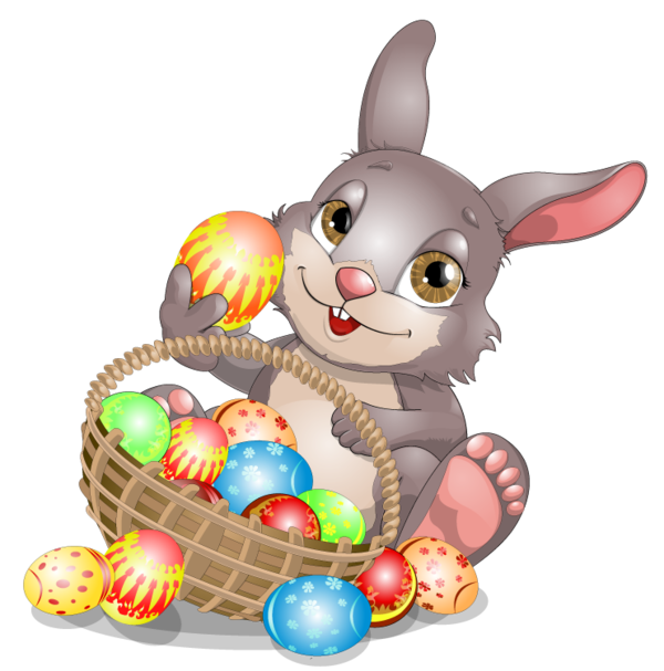 Free Easter Easter Easter Bunny Easter Egg Clipart Clipart Transparent Background