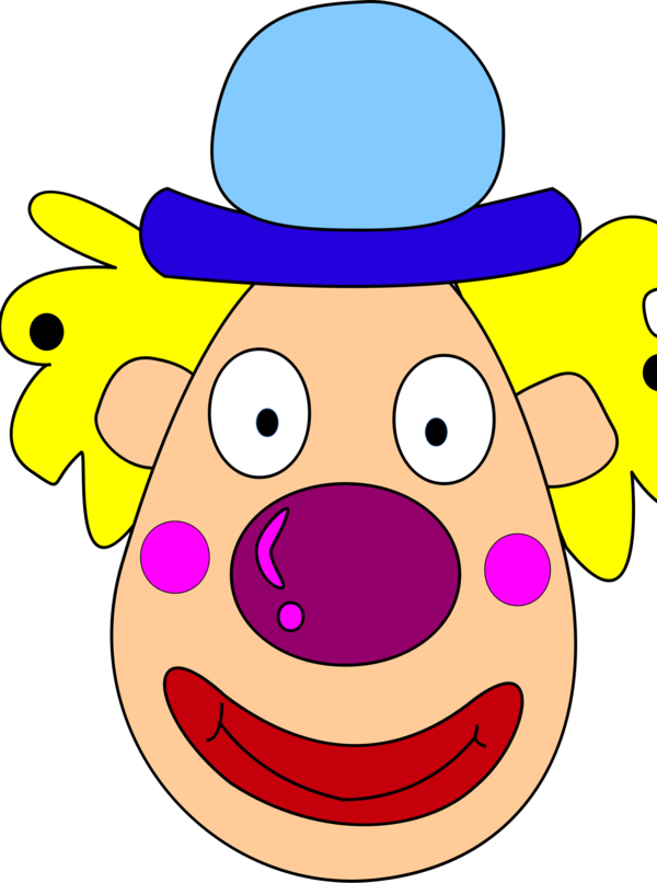 Free Clown Face Facial Expression Nose Clipart Clipart Transparent Background