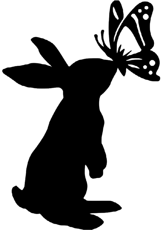 Free Rabbit Black And White Silhouette Hare Clipart Clipart Transparent Background