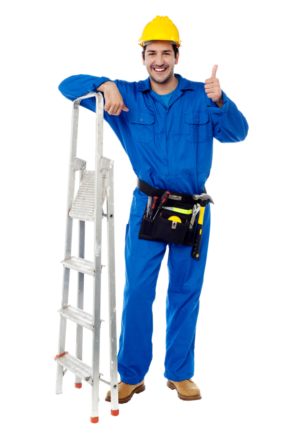 Free Construction Worker Construction Worker Standing Electric Blue Clipart Clipart Transparent Background