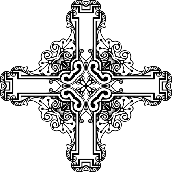 Free Cross Cross Black And White Symmetry Clipart Clipart Transparent Background