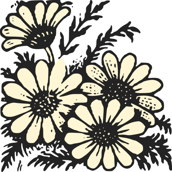 Free Family Flower Flora Black And White Clipart Clipart Transparent Background