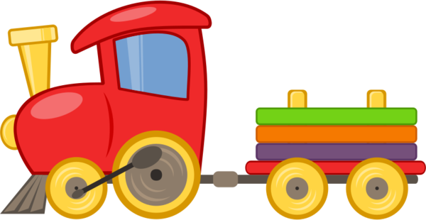 Free Train Toy Cartoon Vehicle Clipart Clipart Transparent Background