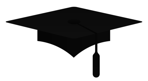 Free Graduation Headgear Black And White Line Clipart Clipart Transparent Background