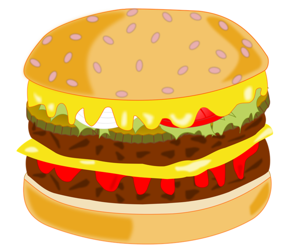 Free Fast Food Hamburger Fast Food Cheeseburger Clipart Clipart Transparent Background
