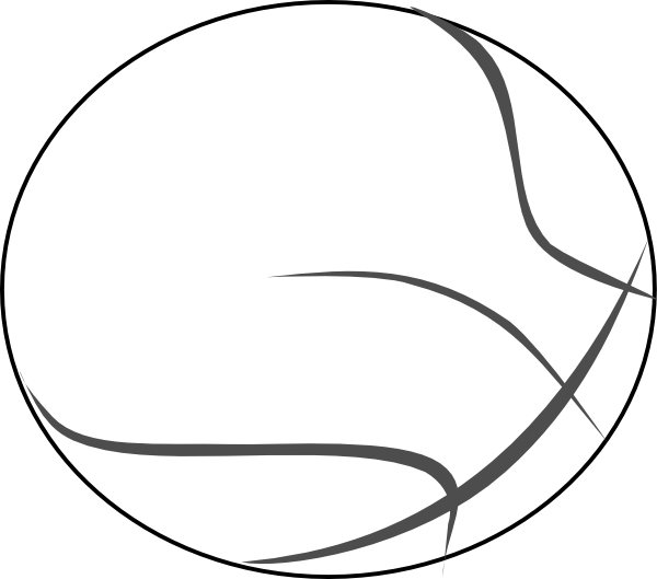 Free Basketball Face Black And White Line Art Clipart Clipart Transparent Background