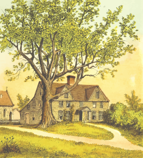 Free Landscape Tree Home Watercolor Paint Clipart Clipart Transparent Background