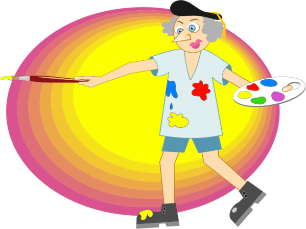 Free Painter Cartoon Juggling Performing Arts Clipart Clipart Transparent Background