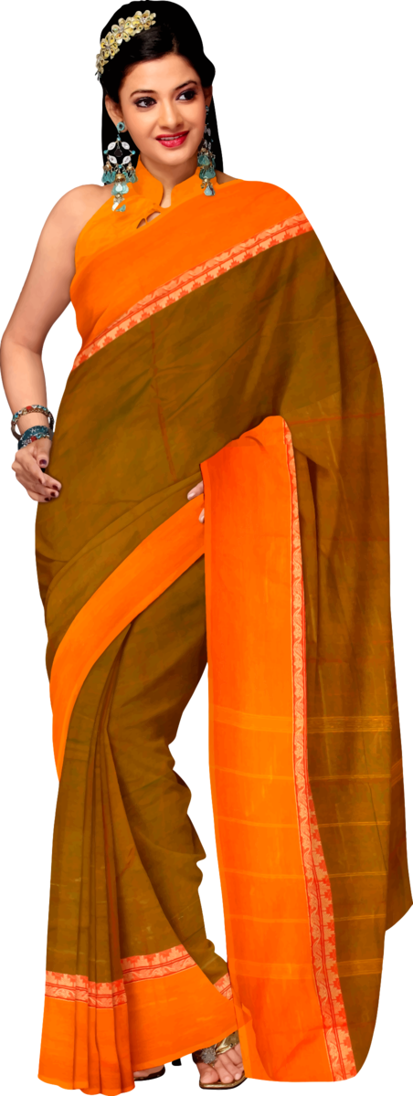 Free Wedding Sari Shoulder Peach Clipart Clipart Transparent Background