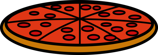 Free Pizza Circle Area Line Clipart Clipart Transparent Background