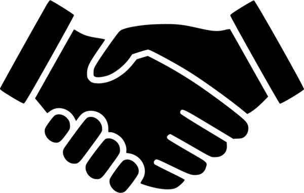 Free Handshake Black And White Text Hand Clipart Clipart Transparent Background