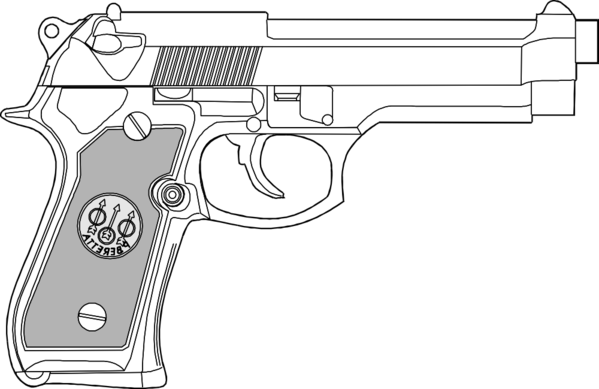 Free Gun Weapon Line Art Firearm Clipart Clipart Transparent Background