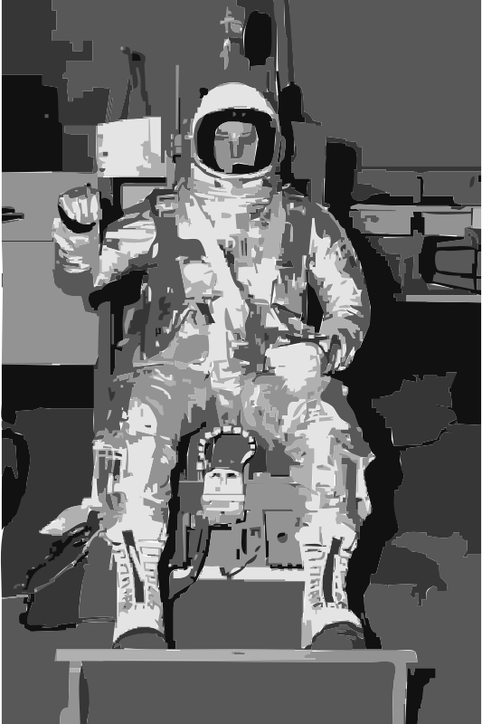 Free Astronaut Black And White Astronaut Robot Clipart Clipart Transparent Background