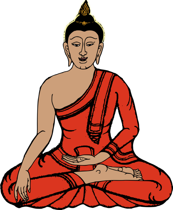 Free Buddhist Sitting Standing Joint Clipart Clipart Transparent Background