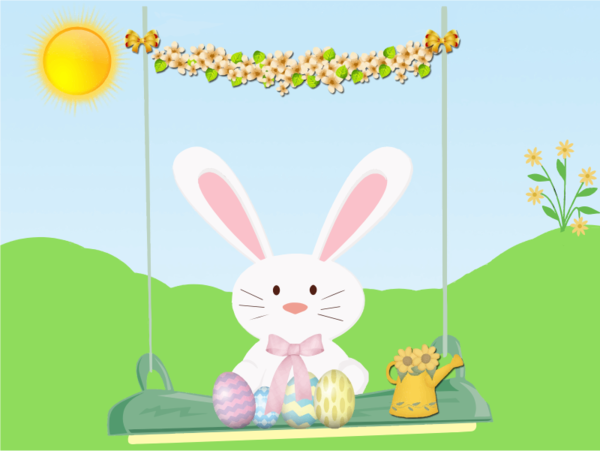 Free Easter Rabbit Easter Easter Bunny Clipart Clipart Transparent Background