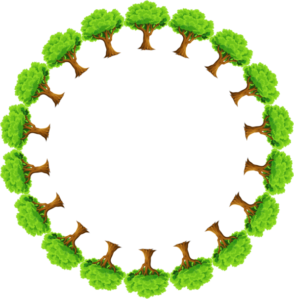 Free Grass Leaf Tree Circle Clipart Clipart Transparent Background