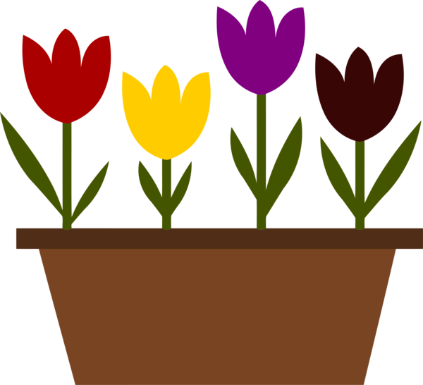 Free Tulip Flower Plant Heart Clipart Clipart Transparent Background
