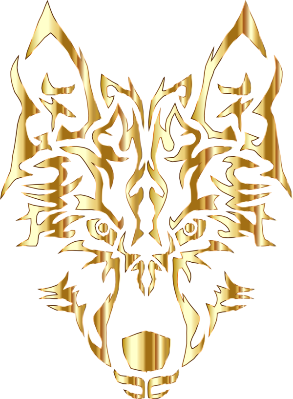 Free Wolf Line Wing Symmetry Clipart Clipart Transparent Background