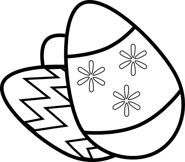 Free Easter Face Black And White Line Art Clipart Clipart Transparent Background