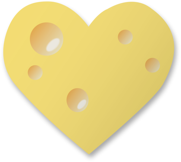 Free Cheese Heart Material Clipart Clipart Transparent Background