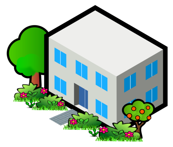Free Tree Home House Residential Area Clipart Clipart Transparent Background