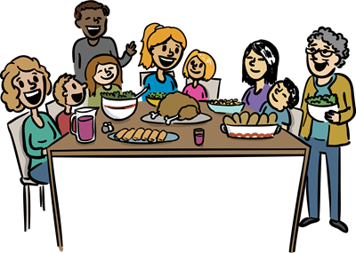 Free Restaurant Table Cartoon Food Clipart Clipart Transparent Background