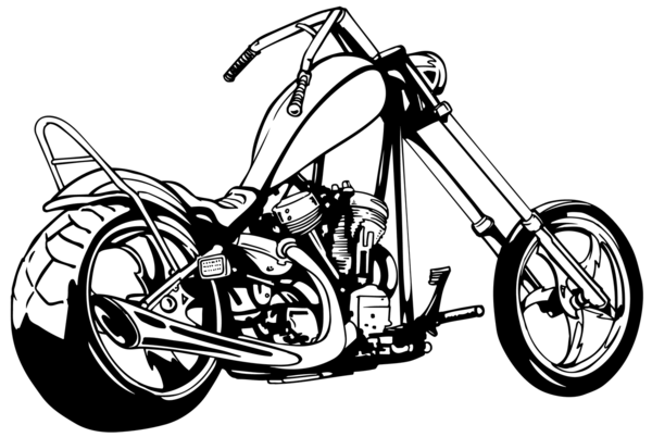 Free Bicycle Motorcycle Vehicle Black And White Clipart Clipart Transparent Background