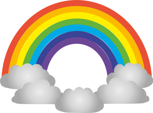 Free Cloud Rainbow Sky Line Clipart Clipart Transparent Background