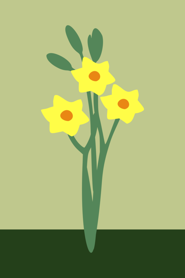 Free Daffodil Flower Flora Plant Clipart Clipart Transparent Background