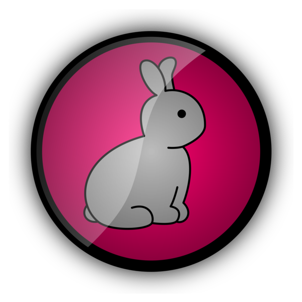 Free Rabbit Rabbit Magenta Clipart Clipart Transparent Background