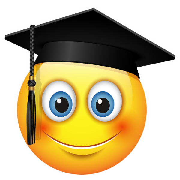 Free Graduation Smiley Smile Emoticon Clipart Clipart Transparent Background