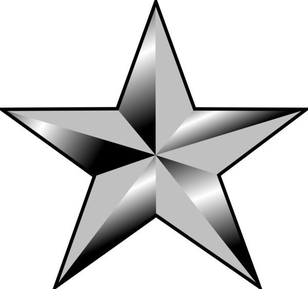 Free Army Star Black And White Line Clipart Clipart Transparent Background