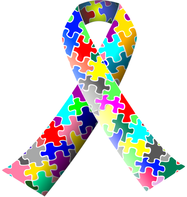 Free Autism Awareness Day Line Scarf Clipart Clipart Transparent Background