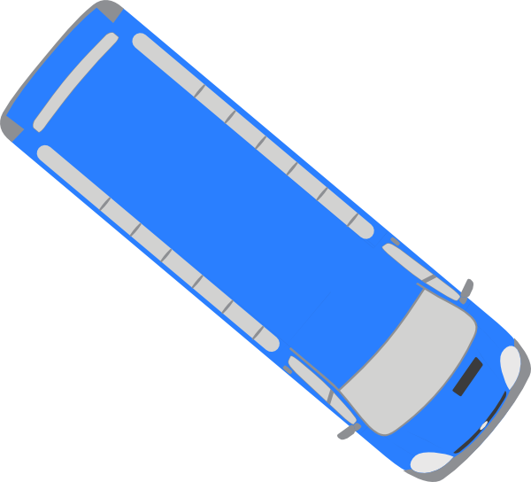 Free School Bus Azure Electric Blue Line Clipart Clipart Transparent Background